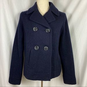 Gap Navy Car Coat Wool Jacket